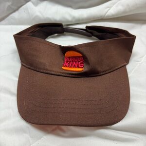 Burger King Snapback Sun Visor Cap Brown OS Adjustable Embroidered Lightweight